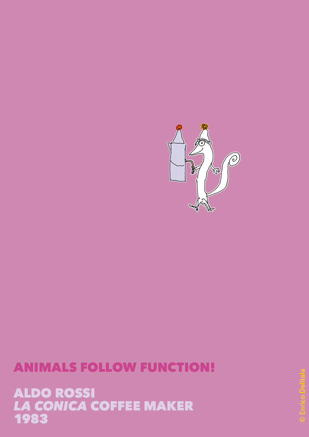 Camaleonte: Enrico Delitala illustrator animals follow function form follows function Aldo Rossi